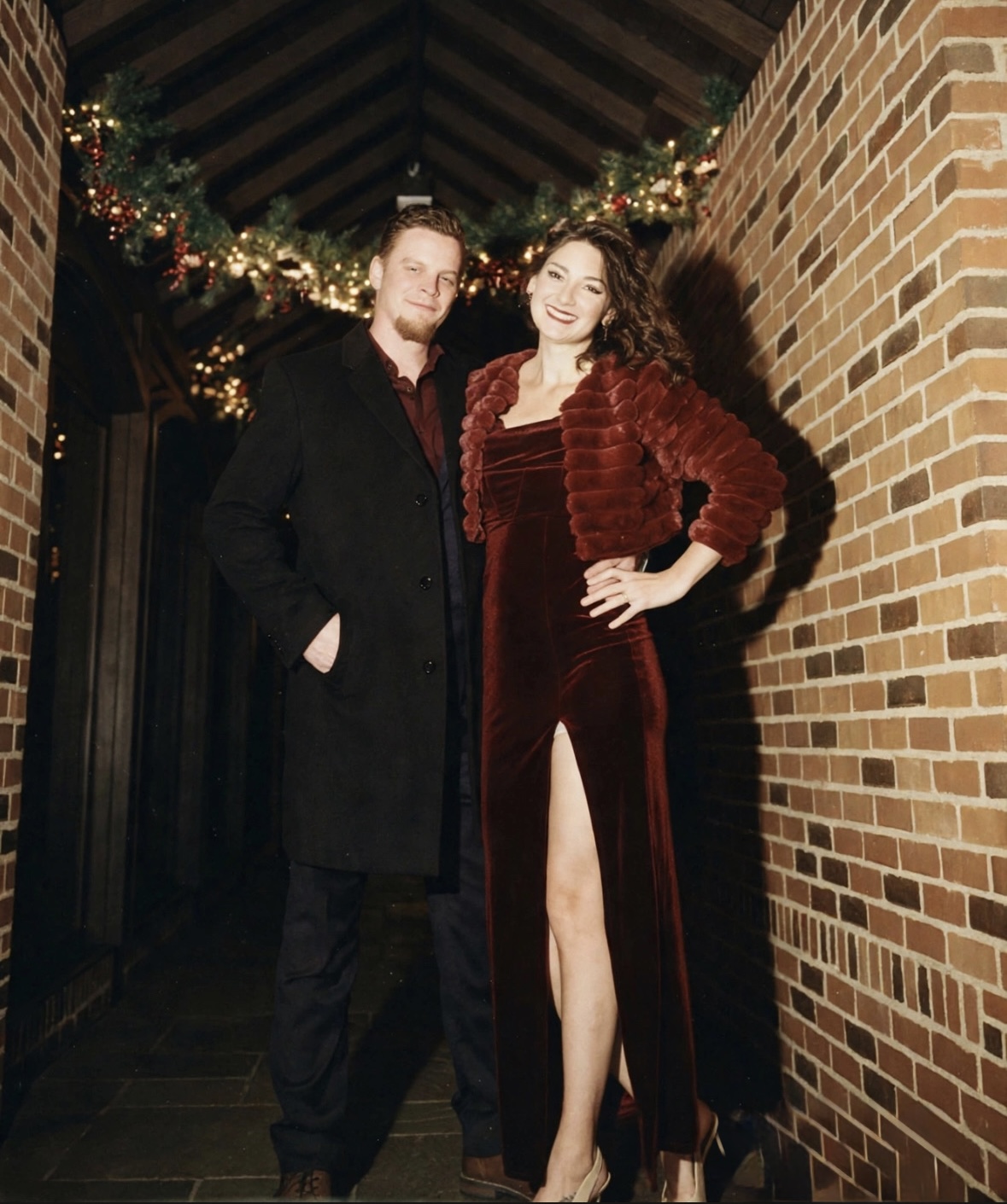 Anna Marie and her husband together during the holidays